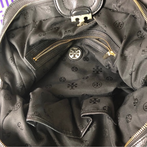 TORY BURCH Sammy Satchel Black Leather with Gold - Picture 6 of 8